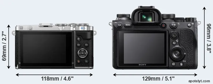 Comparison E-P7 or A9 II rear