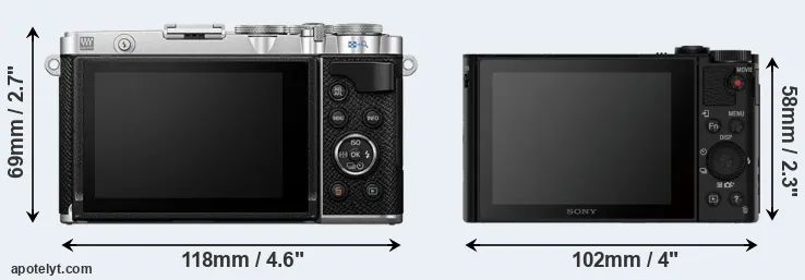 Comparison E-P7 or HX90V rear