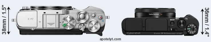 Compare E-P7 versus HX99 top