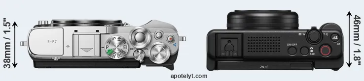Compare E-P7 versus ZV-1F top