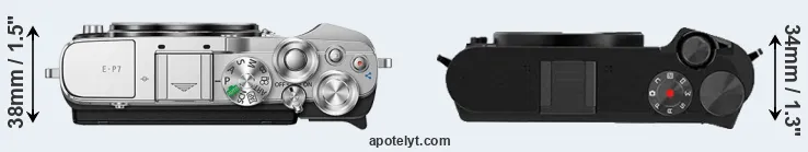 Compare E-P7 versus M1 top