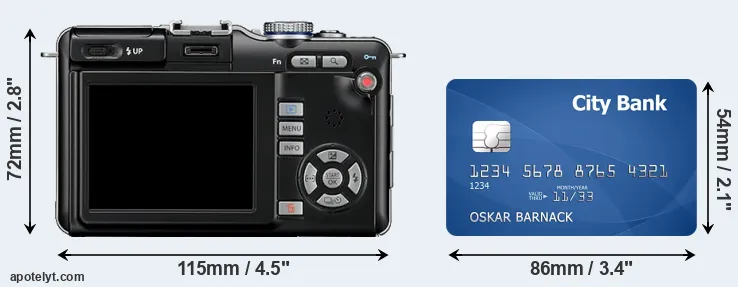 E-PL1 and credit card rear side