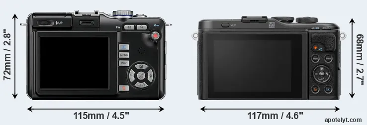 Comparison E-PL1 or E-PL10 rear