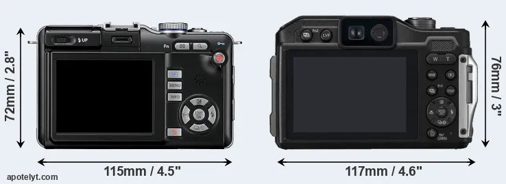 Comparison E-PL1 or FT7 rear