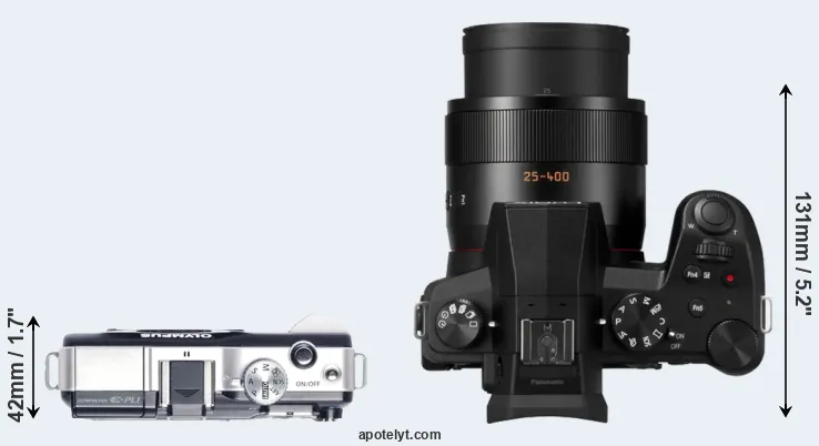 Compare E-PL1 versus FZ1000 II top