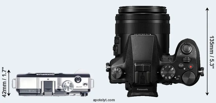Compare E-PL1 versus FZ2000 top