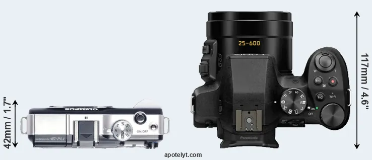 Compare E-PL1 versus FZ330 top