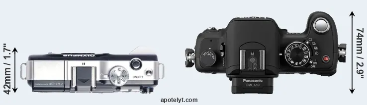 Compare E-PL1 versus G10 top