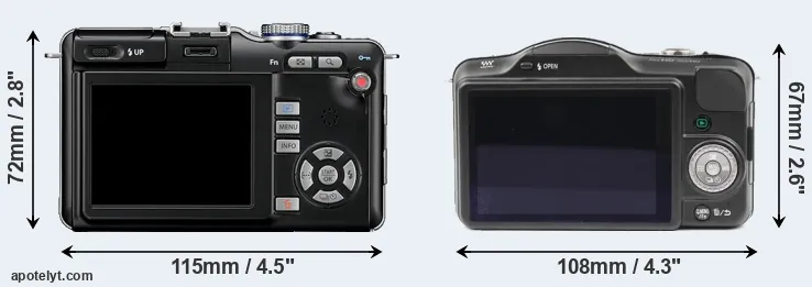Comparison E-PL1 or GF3 rear