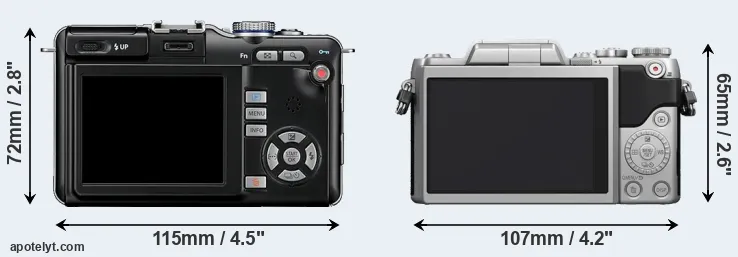 Comparison E-PL1 or GF7 rear
