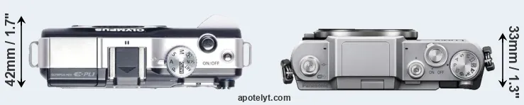 Compare E-PL1 versus GF7 top