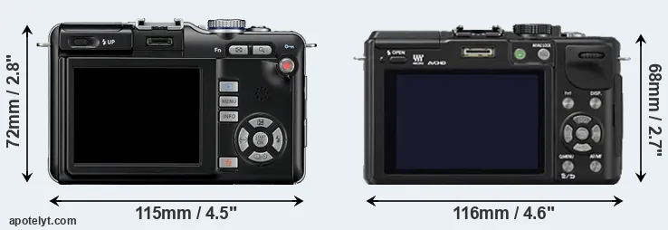 Comparison E-PL1 or GX1 rear