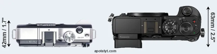 Compare E-PL1 versus GX8 top