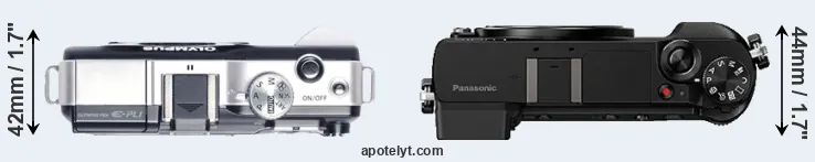 Compare E-PL1 versus GX80 top
