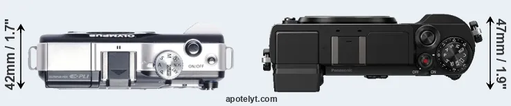 Compare E-PL1 versus GX9 top