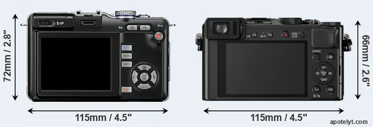 Comparison E-PL1 or LX100 rear