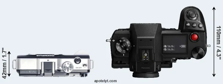 Compare E-PL1 versus S1H top