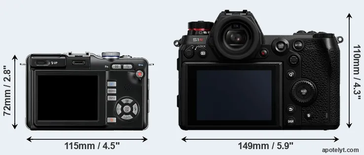 Comparison E-PL1 or S1R rear