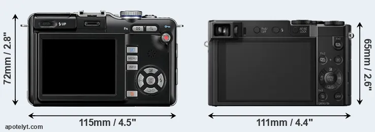 Comparison E-PL1 or ZS100 rear