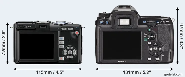 Comparison E-PL1 or K-5 II rear