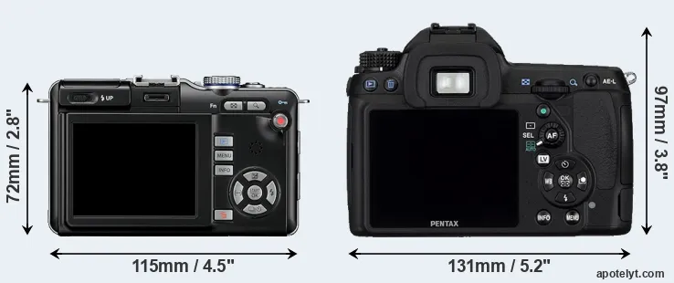 Comparison E-PL1 or K-5 rear