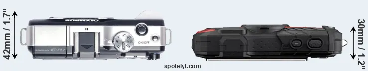 Compare E-PL1 versus WG-60 top