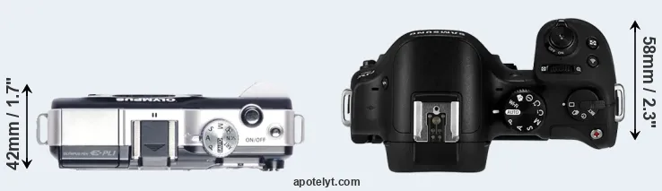 Compare E-PL1 versus NX30 top