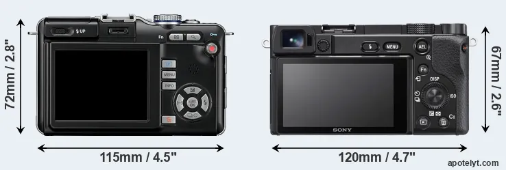 Comparison E-PL1 or A6100 rear