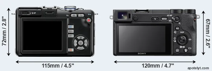 Comparison E-PL1 or A6500 rear