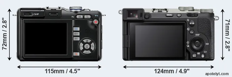 Comparison E-PL1 or A7C II rear