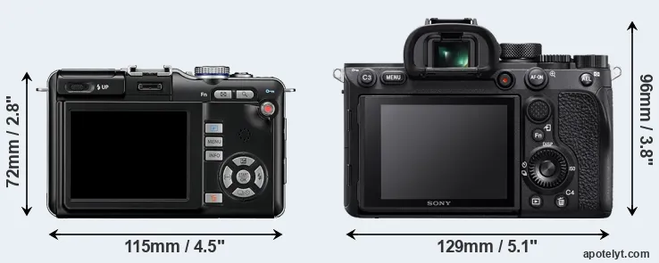 Comparison E-PL1 or A7R IV rear
