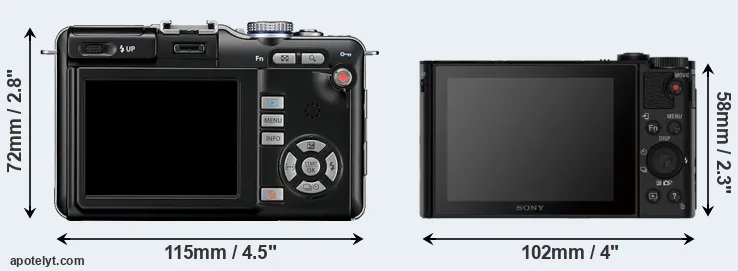 Comparison E-PL1 or HX80 rear