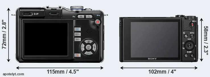 Comparison E-PL1 or HX99 rear