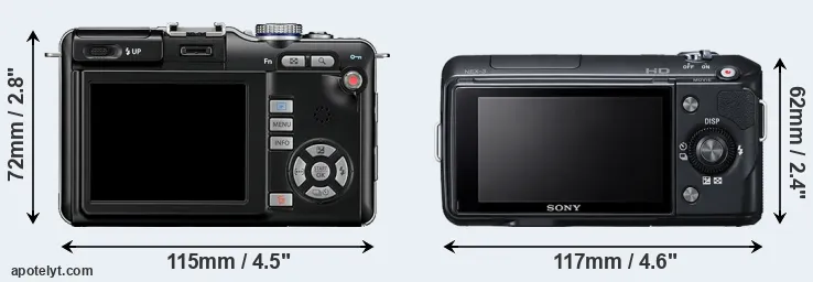 Comparison E-PL1 or NEX-3 rear