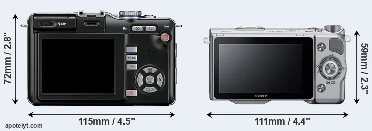 Comparison E-PL1 or NEX-5T rear