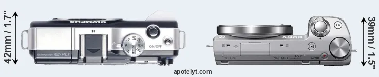 Compare E-PL1 versus NEX-5T top