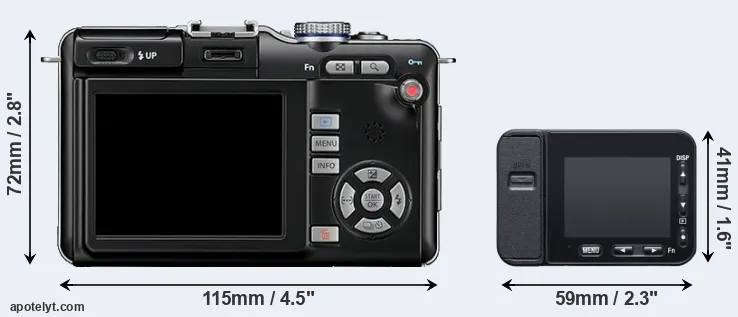 Comparison E-PL1 or RX0 II rear