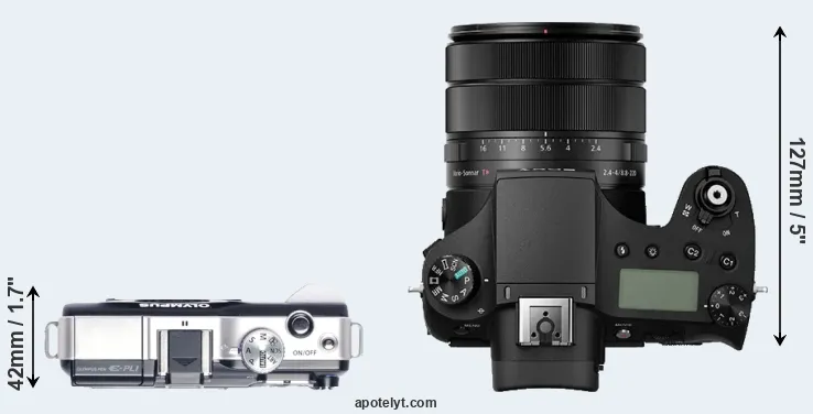 Compare E-PL1 versus RX10 III top