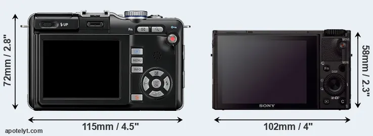Comparison E-PL1 or RX100 III rear