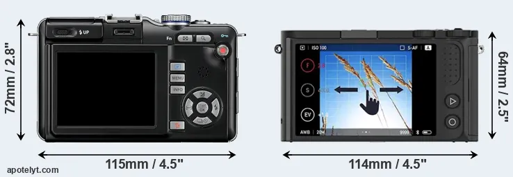 Comparison E-PL1 or M1 rear
