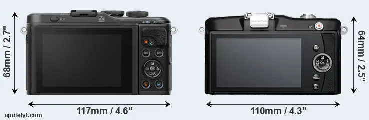Comparison E-PL10 or E-PM1 rear