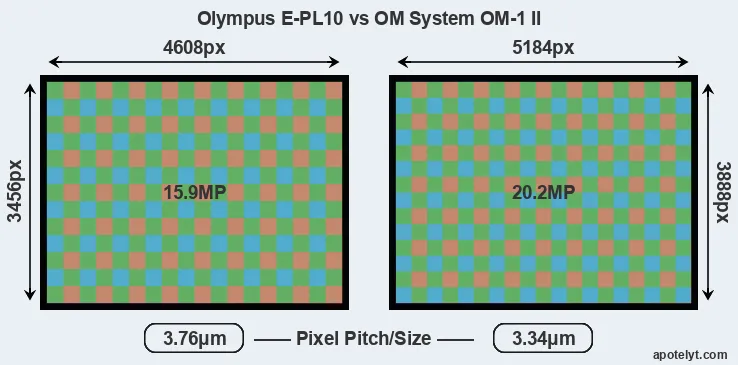 E-PL10 versus OM-1 II MP