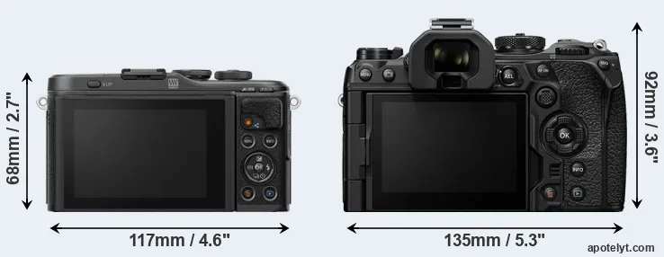Comparison E-PL10 or OM-1 rear