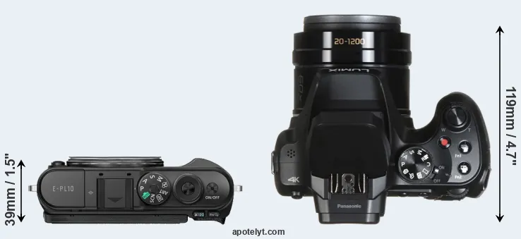 Compare E-PL10 versus FZ82 top
