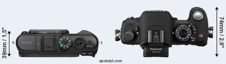 Compare E-PL10 versus G10 top