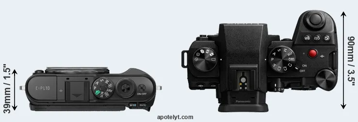 Compare E-PL10 versus G9 II top