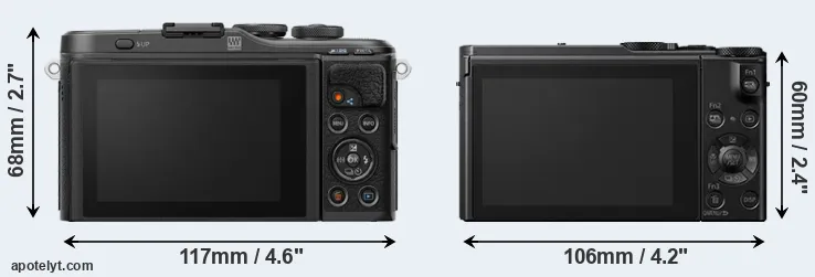 Comparison E-PL10 or LX15 rear