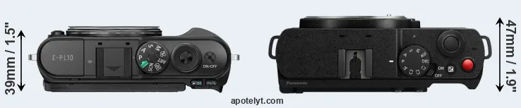 Compare E-PL10 versus S9 top