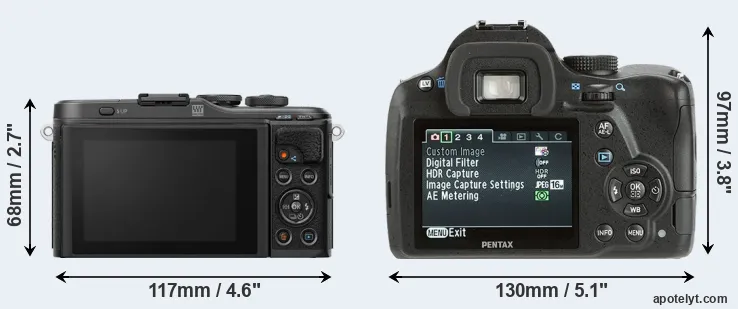 Comparison E-PL10 or K-500 rear