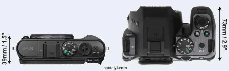 Compare E-PL10 versus K-S2 top